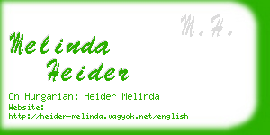 melinda heider business card